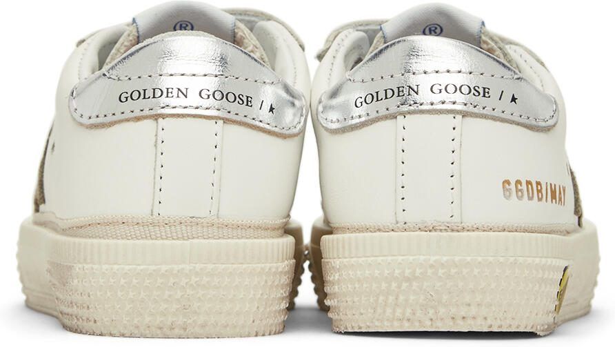 Golden Goose Baby White  Taupe May School Sneakers