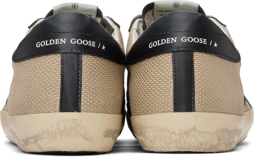 Golden Goose Beige  Black Super-Star Sneakers