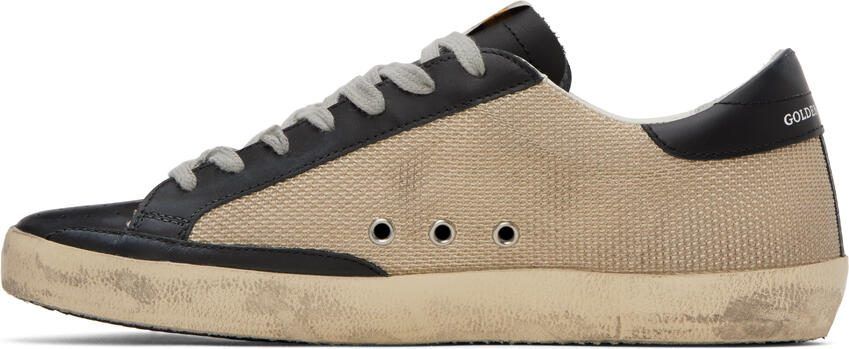 Golden Goose Beige  Black Super-Star Sneakers - Picture 3