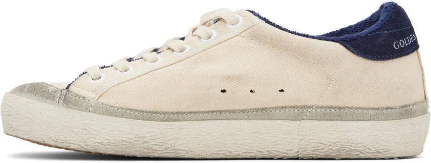 Golden Goose Beige  Blue Super-Star Classic Sneakers - Picture 3