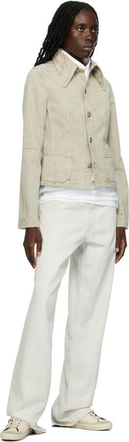 Golden Goose Beige  Blue Super-Star Classic Sneakers - Picture 4