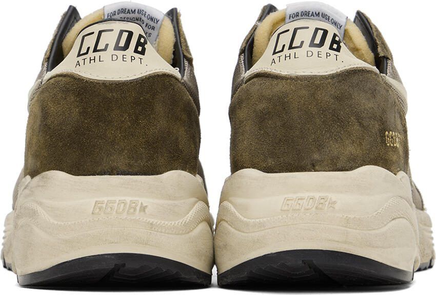 Golden Goose Khaki  Beige Running Sole Sneakers