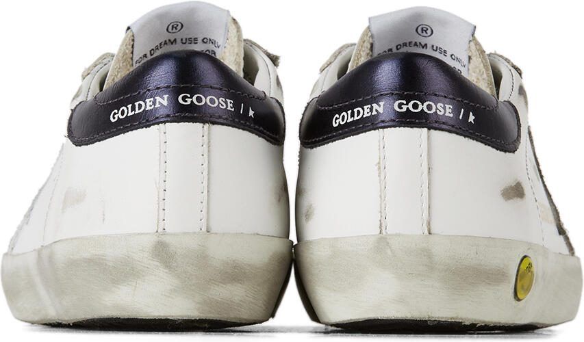 Golden Goose Kids White  Navy Super-Star Classic Sneakers