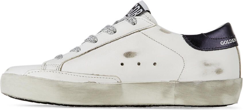 Golden Goose Kids White  Navy Super-Star Classic Sneakers - Picture 3