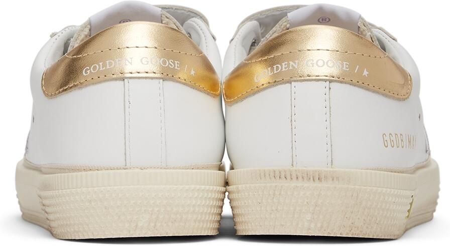 Golden Goose Kids White  Pink Check Star May School Sneakers
