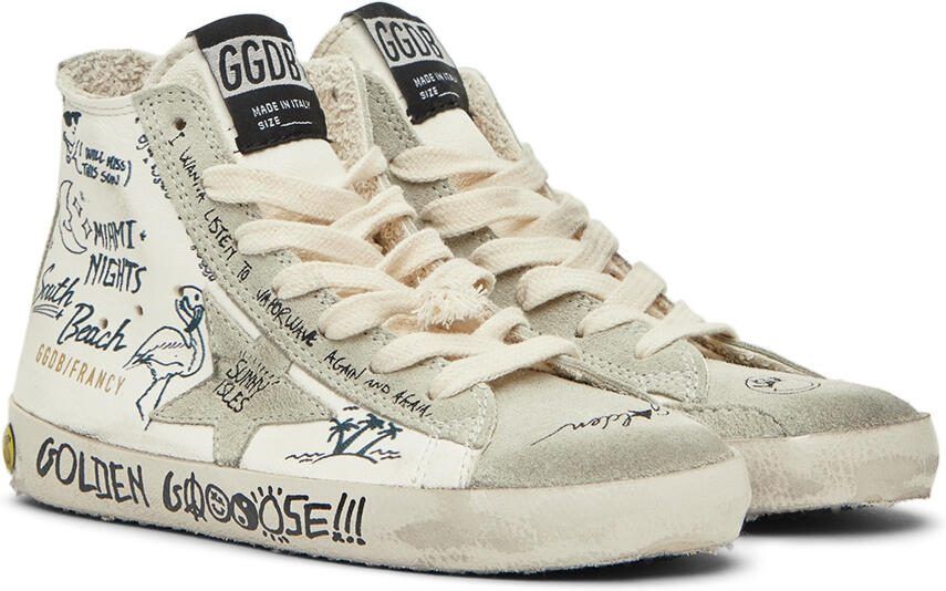 Golden Goose Kids White Francy Classic Sneakers - Picture 2