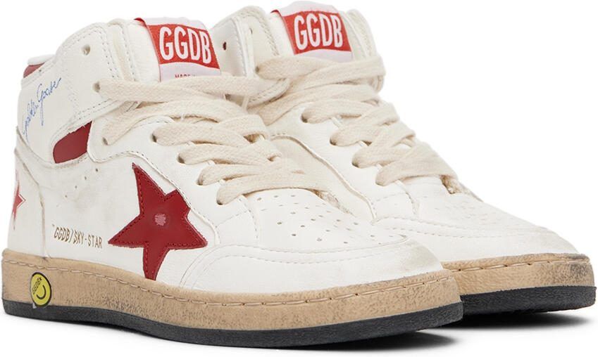 Golden Goose Kids White Sky Star Sneakers - Picture 2