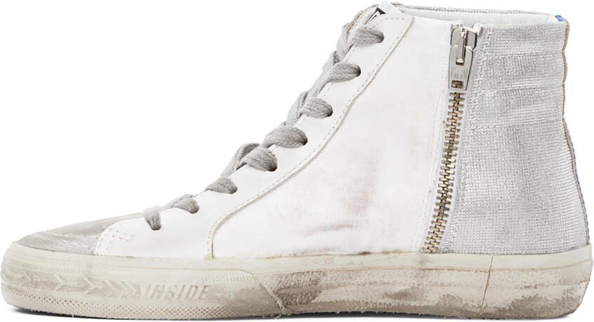 Golden Goose Pink  Silver Slide Sneakers - Picture 4