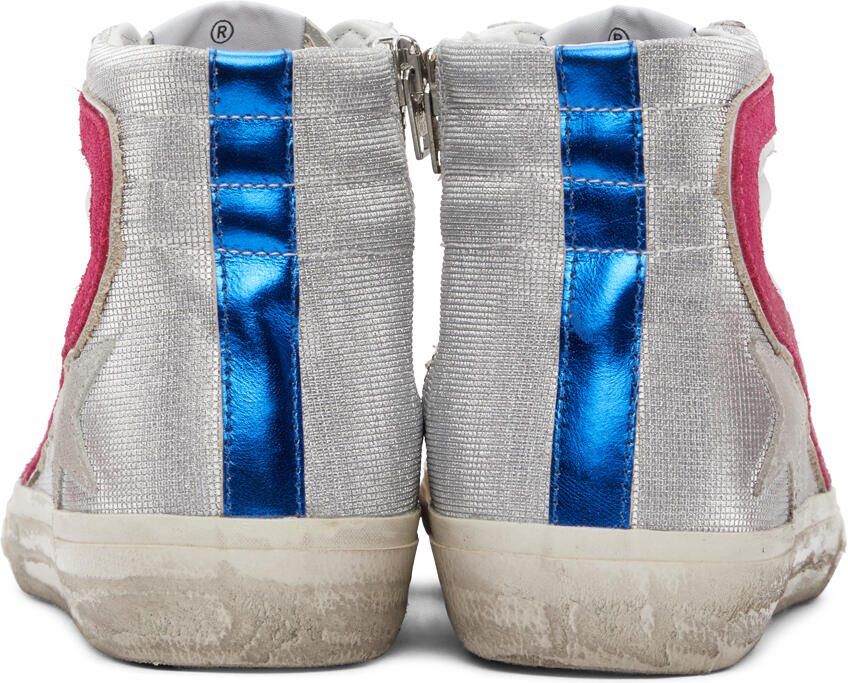 Golden Goose Pink  Silver Slide Sneakers