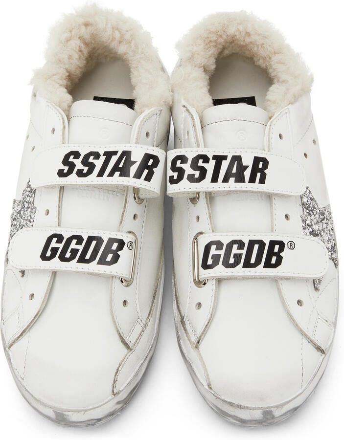 Golden Goose Shearling  Glitter Old School Sneakers