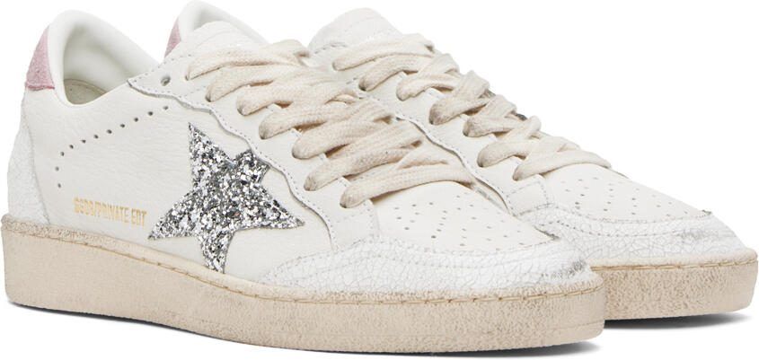 Golden Goose SSENSE Exclusive White  Beige Limited Edition Ballstar Sneakers - Picture 2