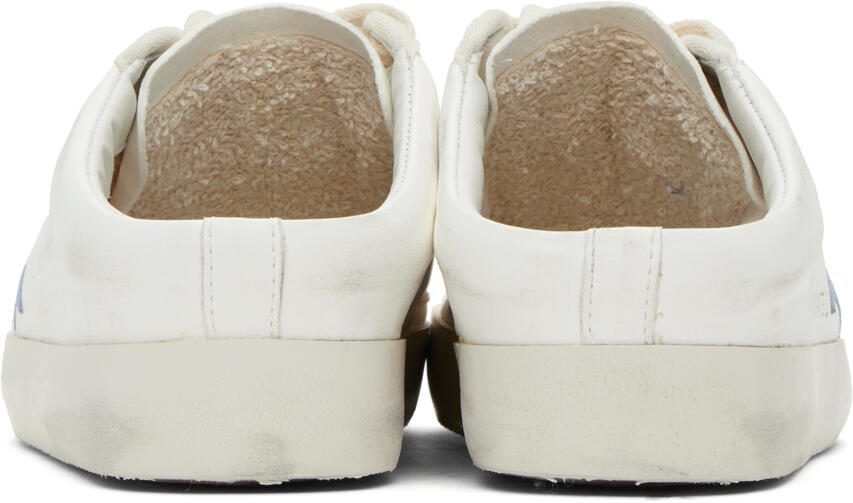 Golden Goose SSENSE Exclusive White  Blue Ball Star Sabot Sneakers