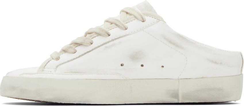 Golden Goose SSENSE Exclusive White  Blue Ball Star Sabot Sneakers - Picture 3