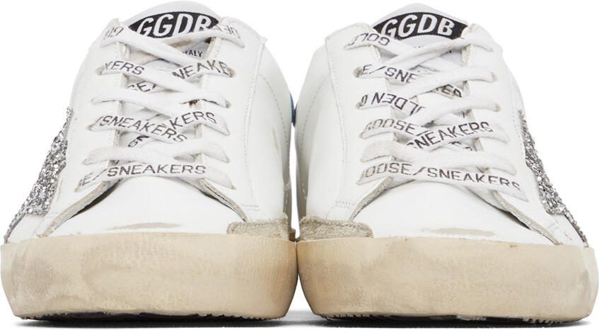 Golden Goose SSENSE Exclusive White  Blue Super-Star Classic Sneakers - Picture 3