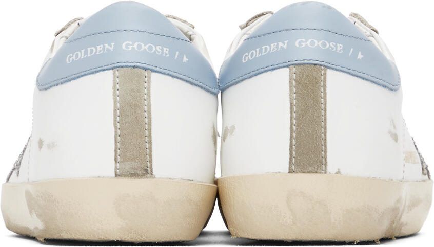 Golden Goose SSENSE Exclusive White  Blue Super-Star Classic Sneakers - Picture 2