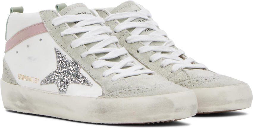 Golden Goose SSENSE Exclusive White  Gray Mid Star Sneakers - Picture 2