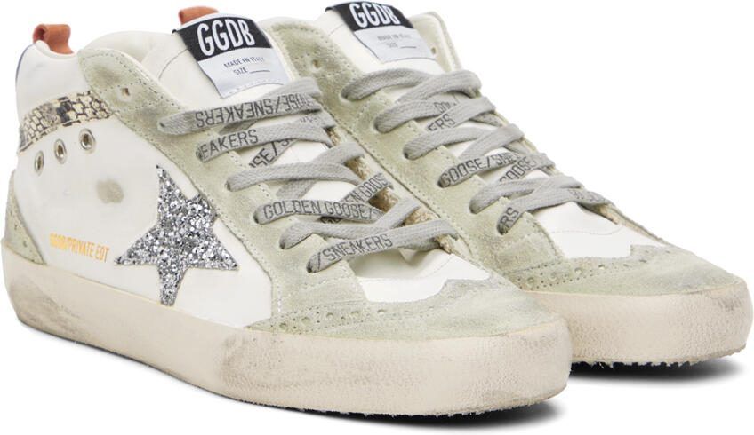 Golden Goose SSENSE Exclusive White  Gray Mid Star Sneakers - Picture 2