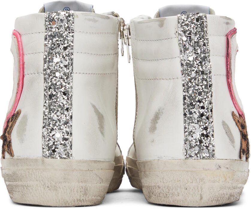 Golden Goose SSENSE Exclusive White  Gray Slide Sneakers