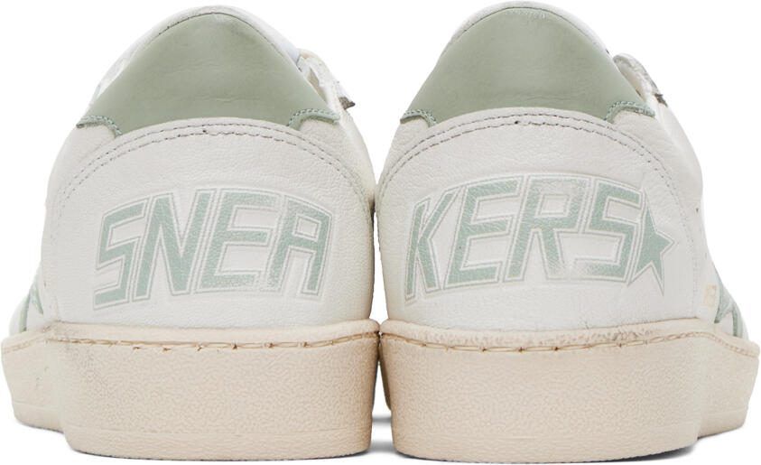 Golden Goose SSENSE Exclusive White  Green Ball Star Sneakers - Picture 5