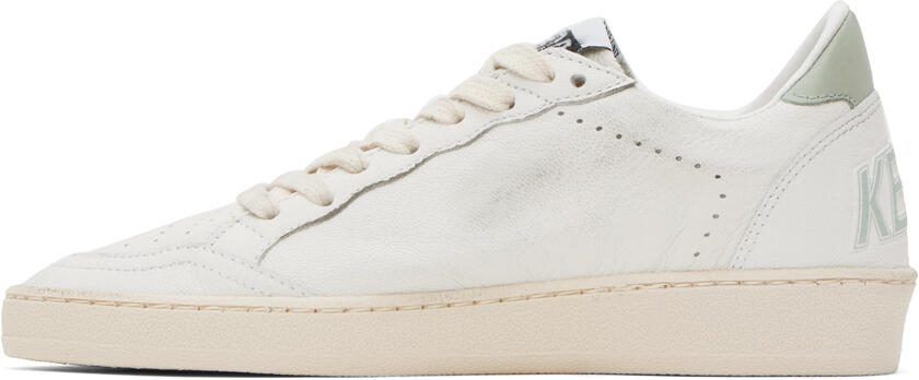 Golden Goose SSENSE Exclusive White  Green Ball Star Sneakers - Picture 3