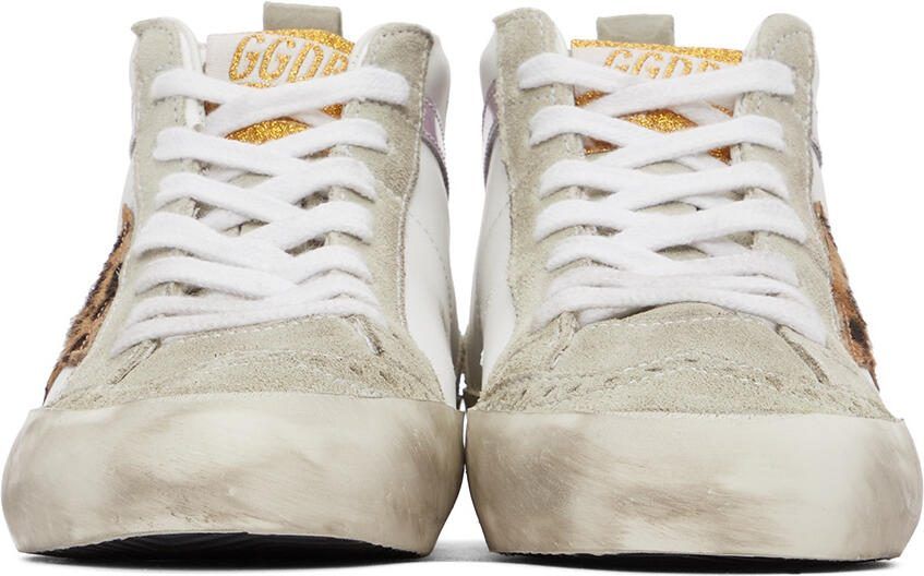 Golden Goose SSENSE Exclusive White  Grey Mid Star Classic Sneakers - Picture 3