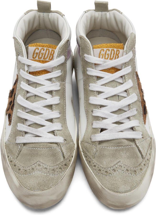 Golden Goose SSENSE Exclusive White  Grey Mid Star Classic Sneakers