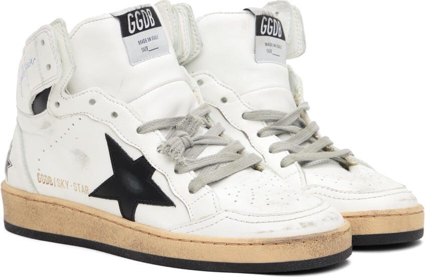 Golden Goose White  Black Sky-Star Sneakers - Picture 2