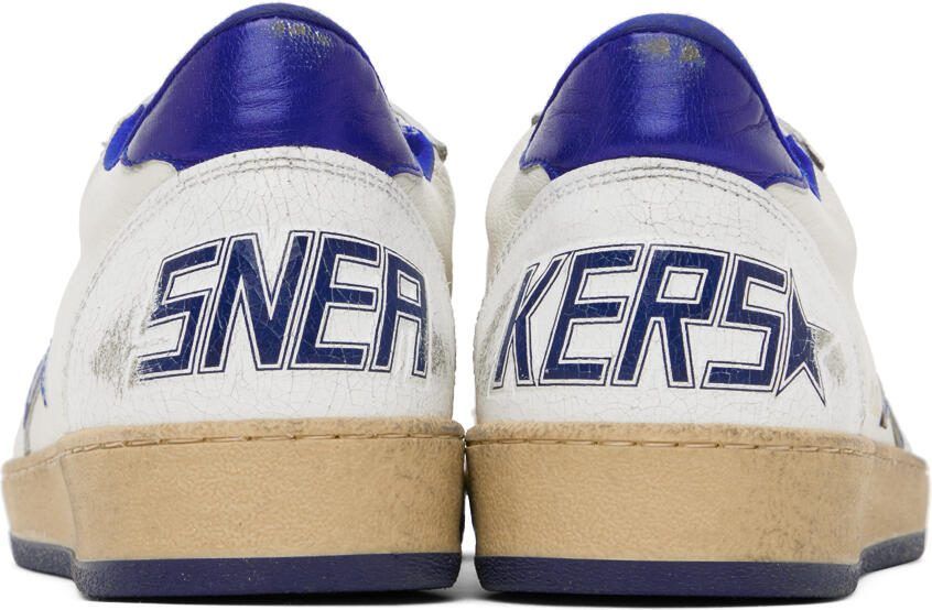 Golden Goose White  Blue Ball Star Sneakers