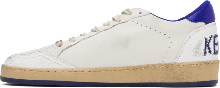 Golden Goose White  Blue Ball Star Sneakers - Picture 3