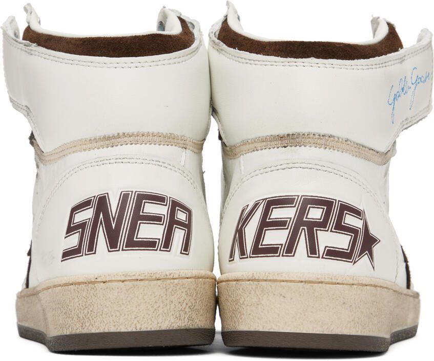 Golden Goose White  Brown Sky-Star Sneakers
