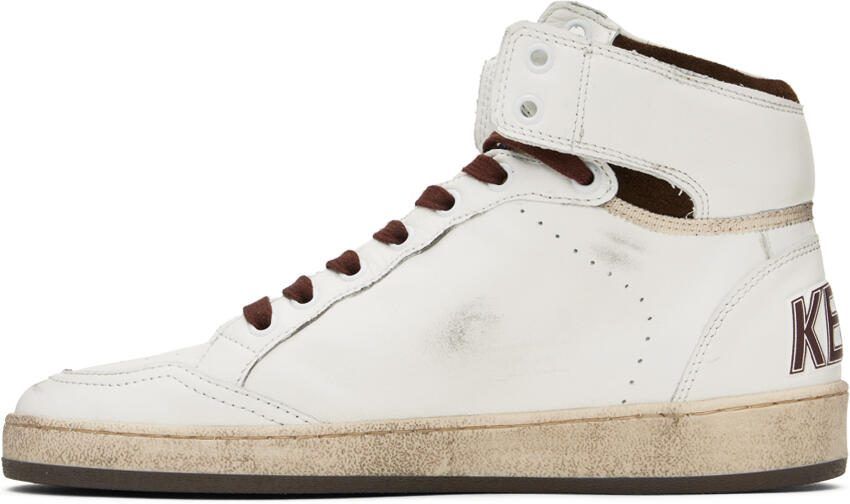 Golden Goose White  Brown Sky-Star Sneakers - Picture 3