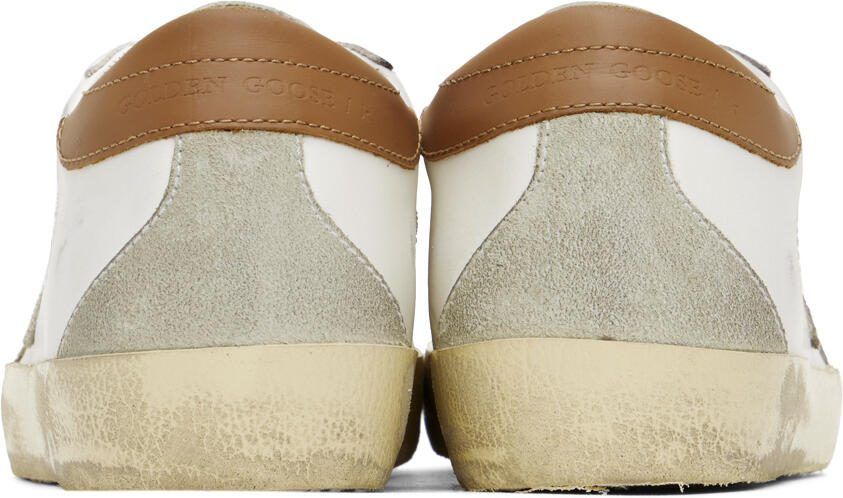 Golden Goose White  Brown Super-Star Classic Sneakers