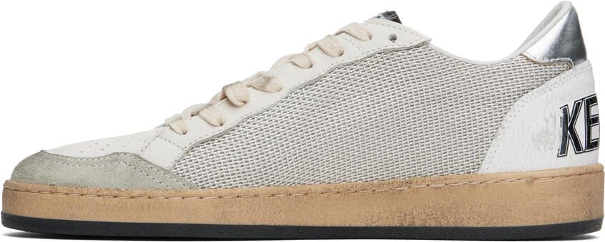 Golden Goose White  Gray Ball Star Sneakers - Picture 3