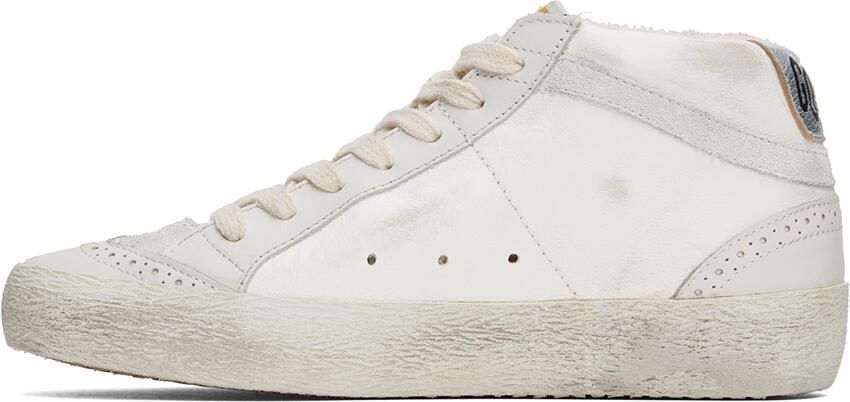 Golden Goose White  Gray Mid Star Sneakers - Picture 3