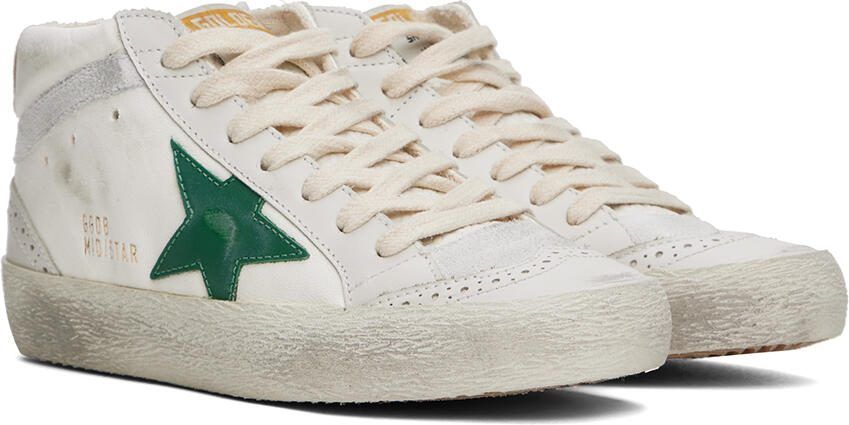 Golden Goose White  Gray Mid Star Sneakers - Picture 2