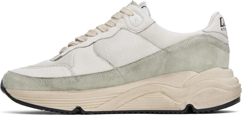 Golden Goose White  Gray Running Sole Sneakers - Picture 3