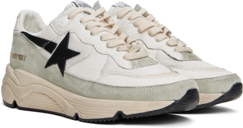 Golden Goose White  Gray Running Sole Sneakers - Picture 2