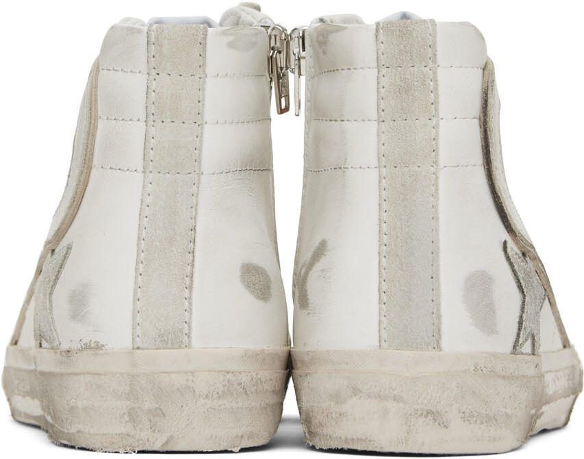 Golden Goose White  Gray Slide Classic High-Top Sneakers