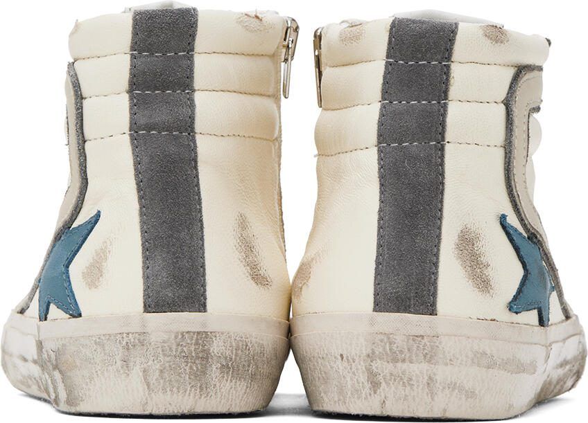 Golden Goose White  Gray Slide Classic Sneakers