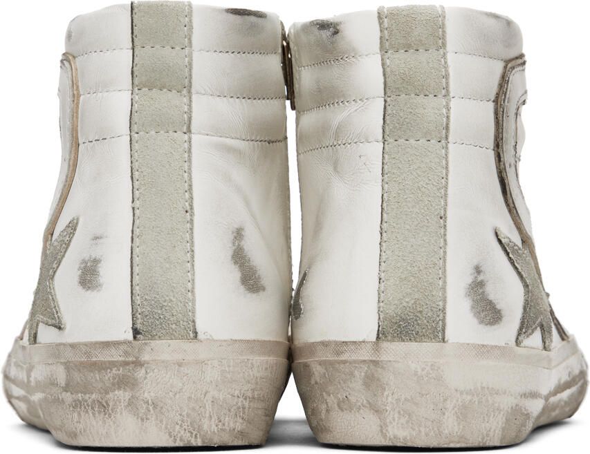 Golden Goose White  Gray Slide Sneakers - Picture 5