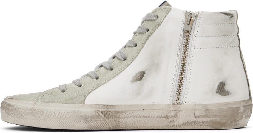 Golden Goose White  Gray Slide Sneakers - Picture 3