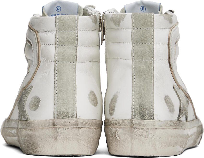 Golden Goose White  Gray Slide Sneakers