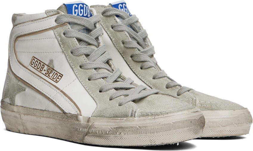 Golden Goose White  Gray Slide Sneakers - Picture 2