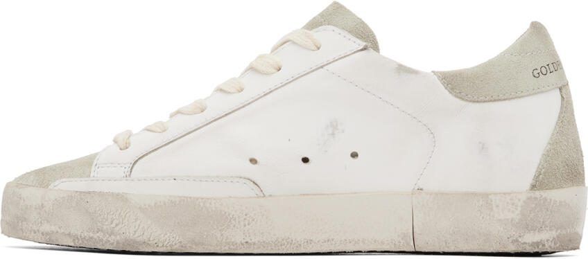 Golden Goose White  Gray Super-Star Sneakers - Picture 3