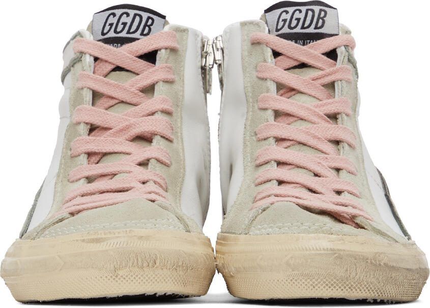 Golden Goose White  Grey Slide Sneakers - Picture 3
