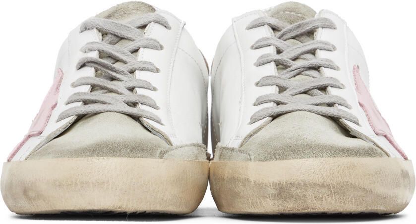 Golden Goose White  Grey Super-Star Classic Sneakers - Picture 3