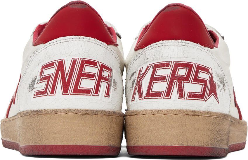 Golden Goose White  Red Ball Star Sneakers