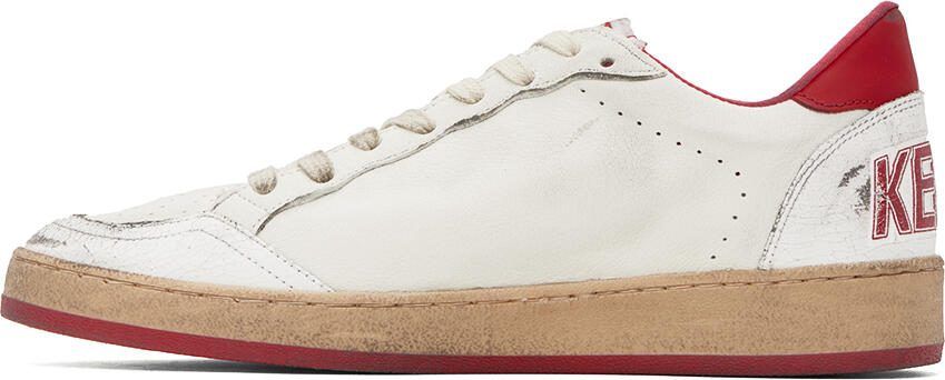 Golden Goose White  Red Ball Star Sneakers - Picture 3