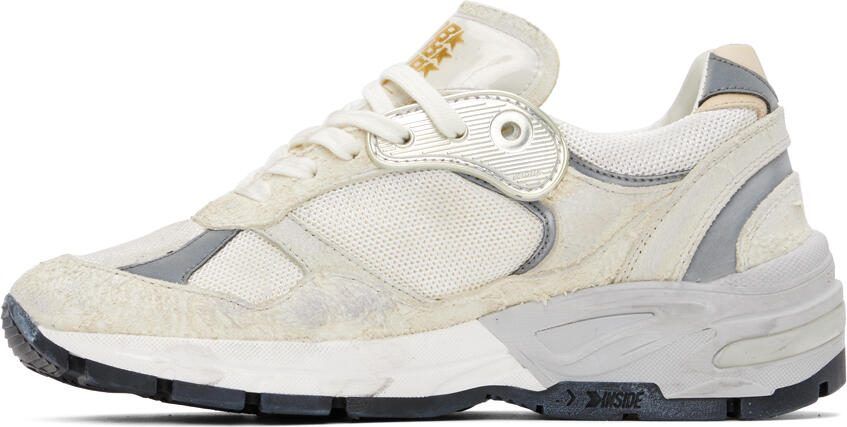 Golden Goose White  Silver Dad-Star Sneakers - Picture 3