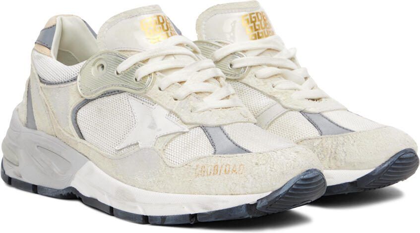 Golden Goose White  Silver Dad-Star Sneakers - Picture 2